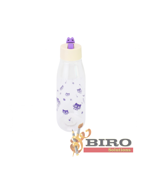 Sticlă pentru apă 480 ml din plastic, crem-violet O2425-12